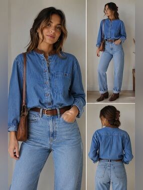 Ruff Hewn Medium Blue Straight-Leg Jeans